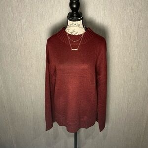 Elegant Maroon Oversized Sweater Size Medium